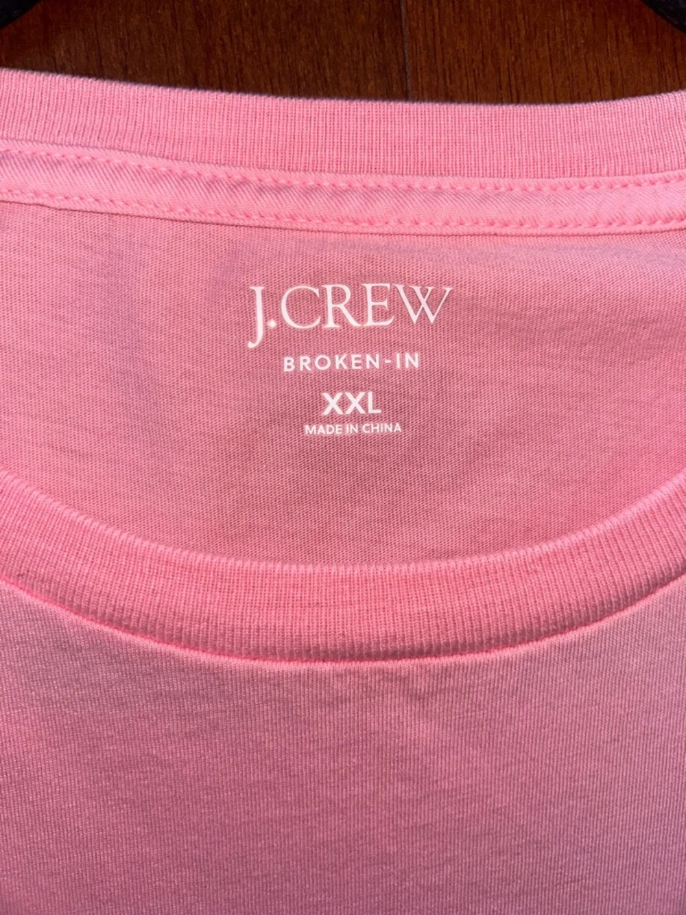 J. Crew Broken-in Short-Sleeve T-Shirt Pink Men's XXL Basics